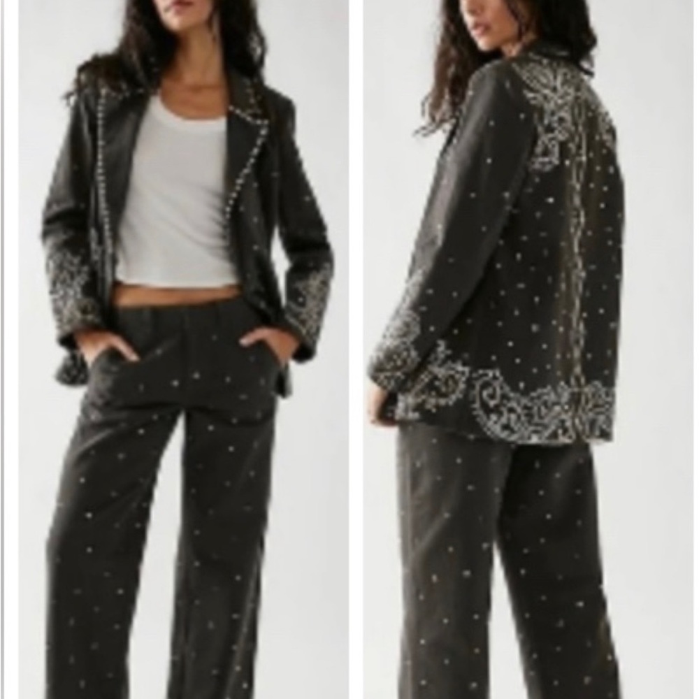 🆕 FREE PEOPLE STUD EMBELLISHED Suit Set